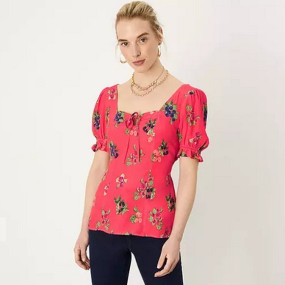 Monsoon Ramita Floral Print Blouse, Orange/Multi - Size 10 - NWT - Picture 6 of 7